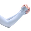 Mulheres de verão Sun Protection Cooling Arm Sleeves manga de braço elástico de compressão de cor pura